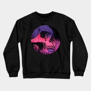 Icon Disc Purple Fade Skull Crewneck Sweatshirt